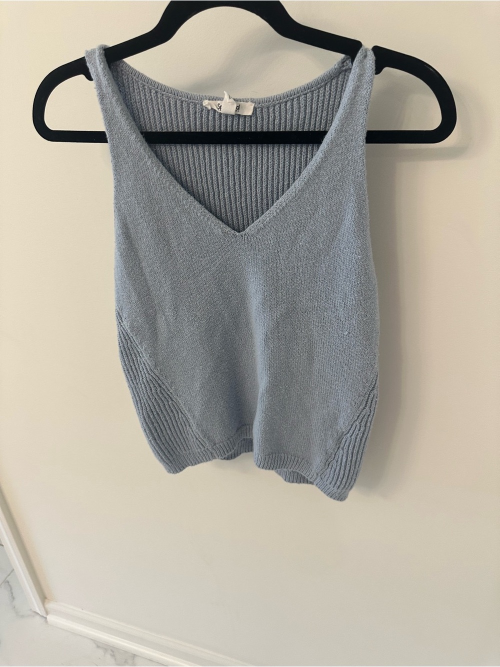 Splendid Light Blue Knit V-Neck Tank Top